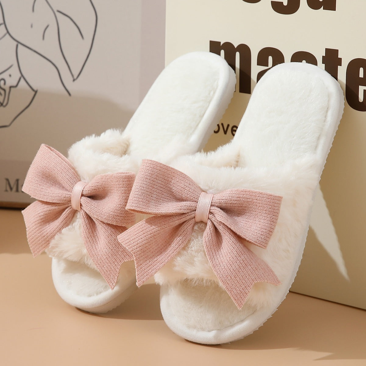 Women’s Bow Cotton Slippers