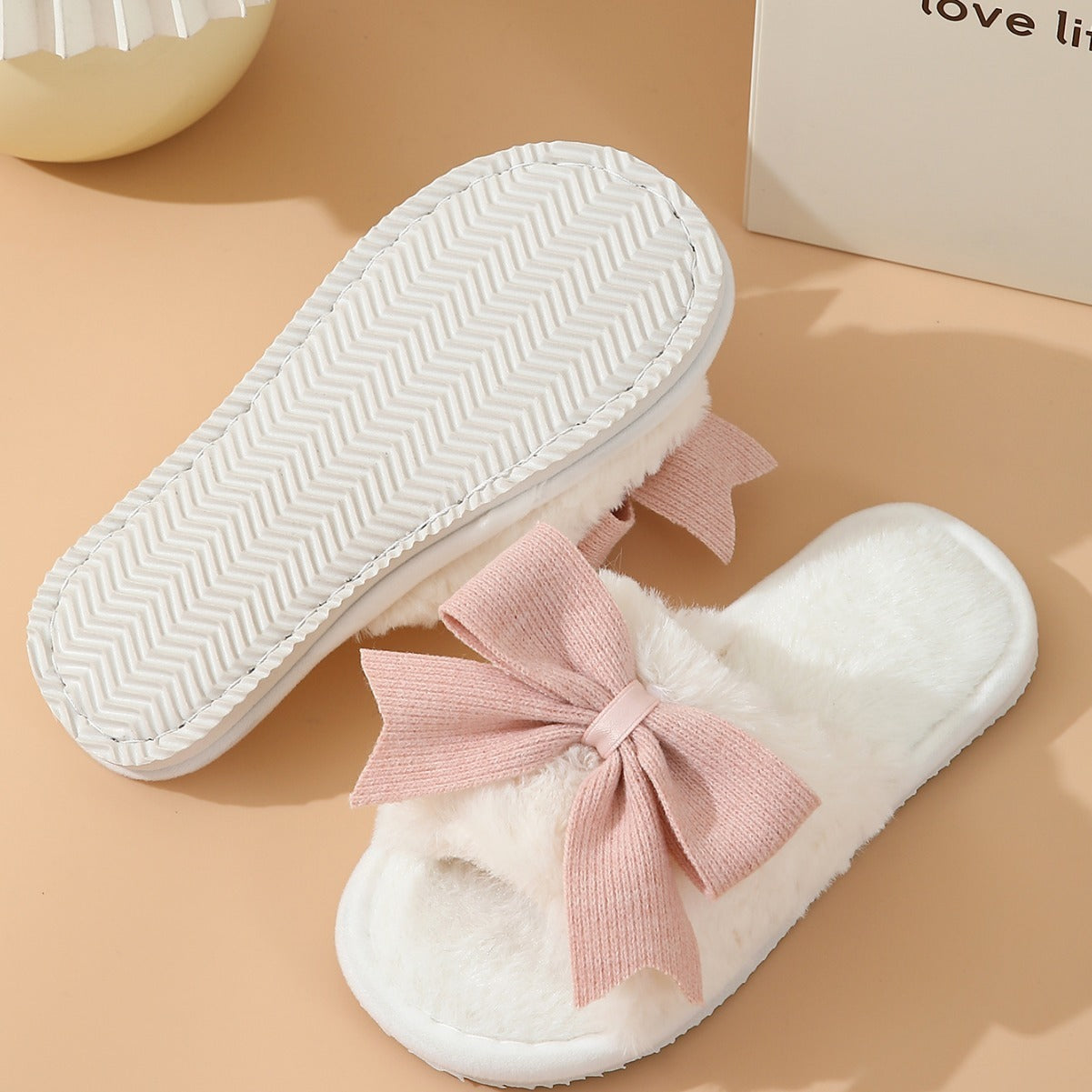 Women’s Bow Cotton Slippers