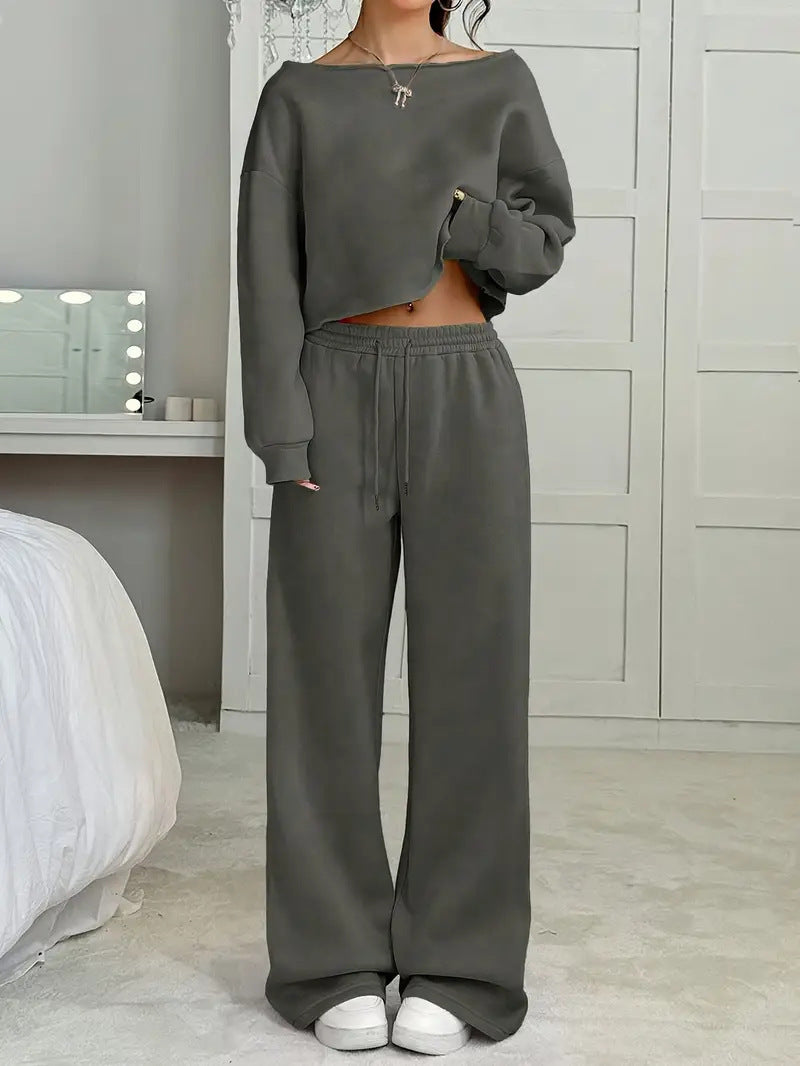 Autumn & Winter Two-Piece Sweater and Trousers Set