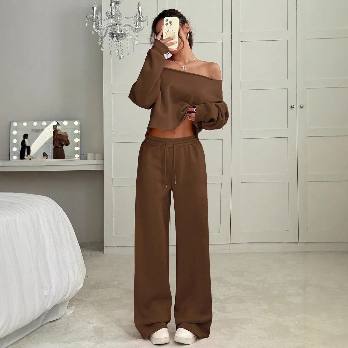 Autumn & Winter Two-Piece Sweater and Trousers Set