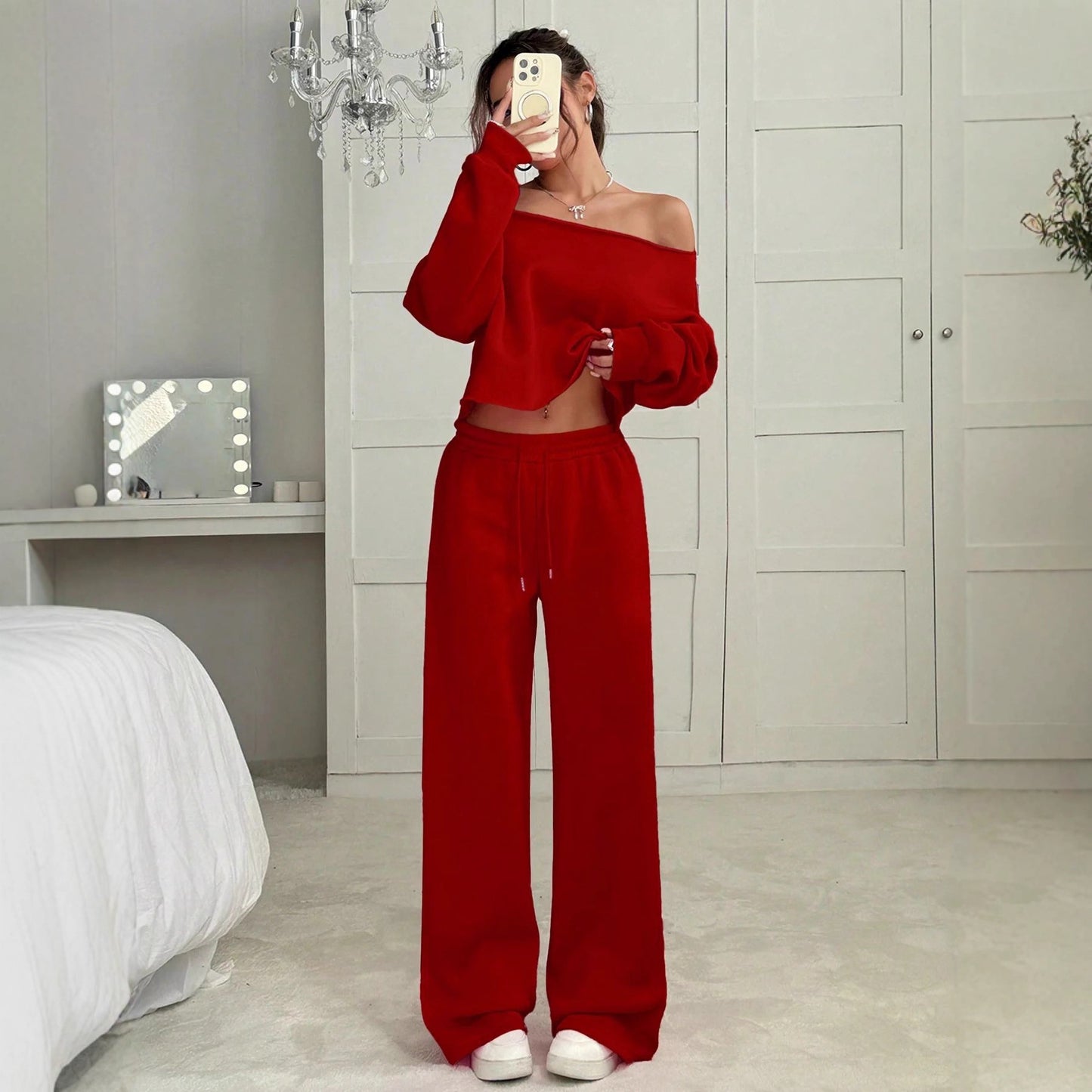 Autumn & Winter Two-Piece Sweater and Trousers Set