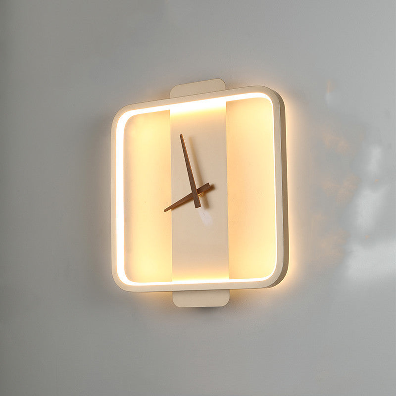 Nordic Wall Lamp with Clock