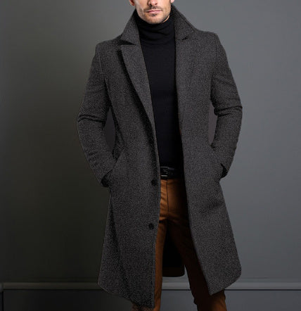 Men’s Winter Lapel Trench Coat