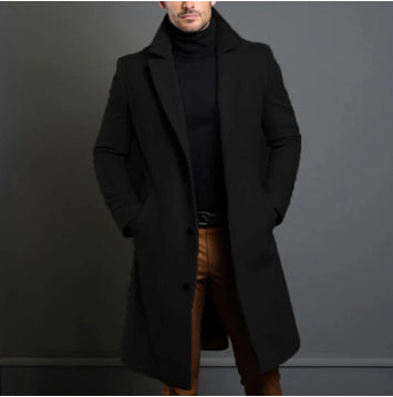 Men’s Winter Lapel Trench Coat