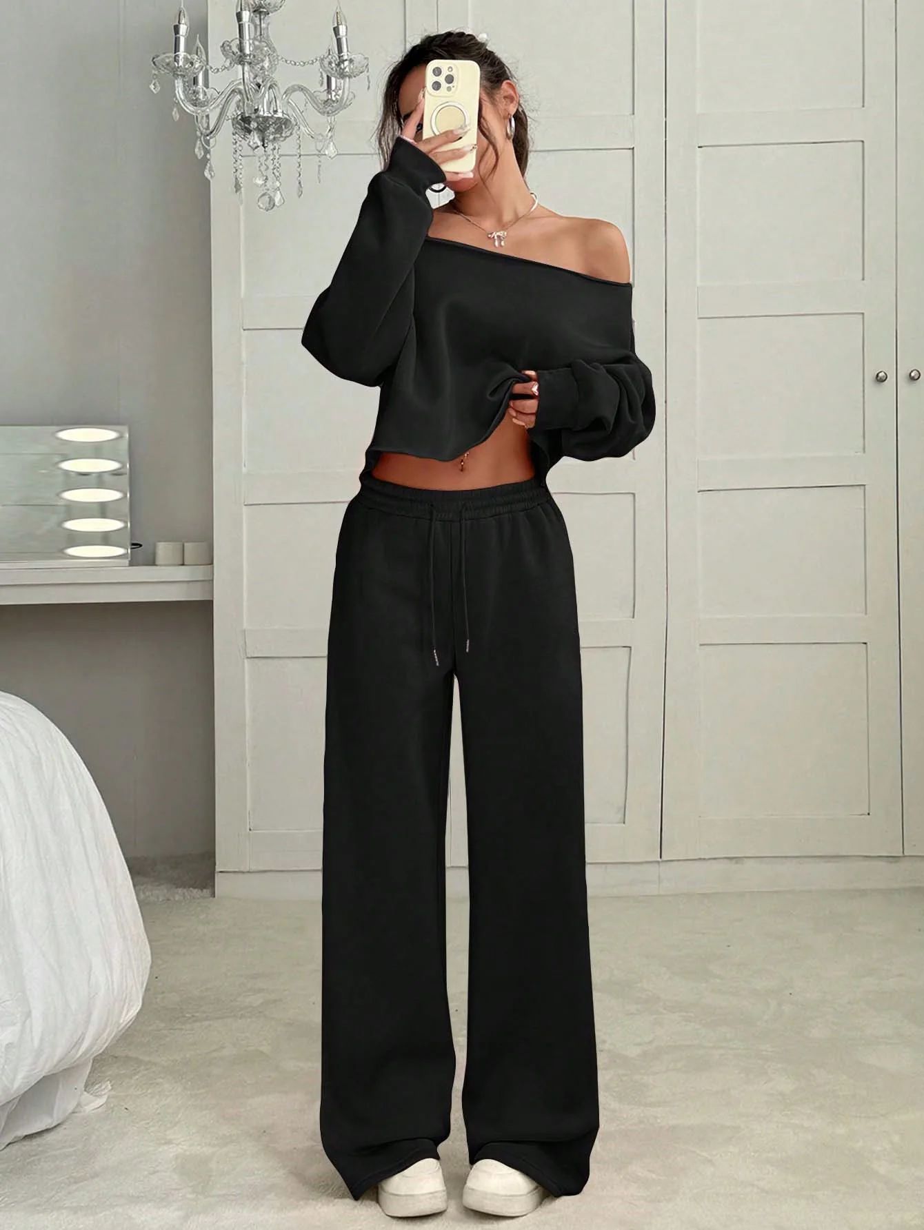 Autumn & Winter Two-Piece Sweater and Trousers Set