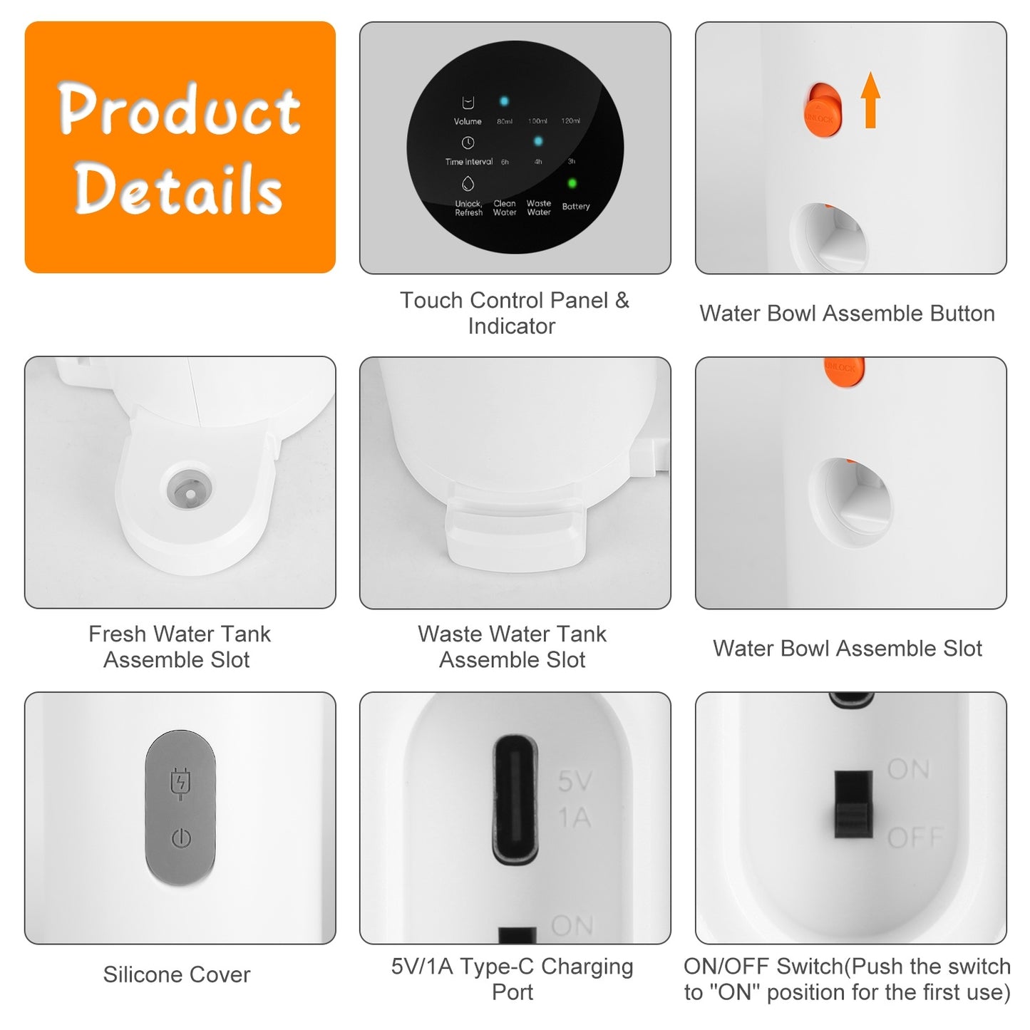 Smart Cordless Pet Water Fountain – 3L Automatic Dispenser