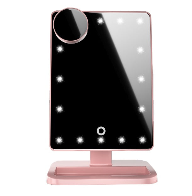 Touch Screen Makeup Mirror with 20 LED Lights & Bluetooth Speaker
