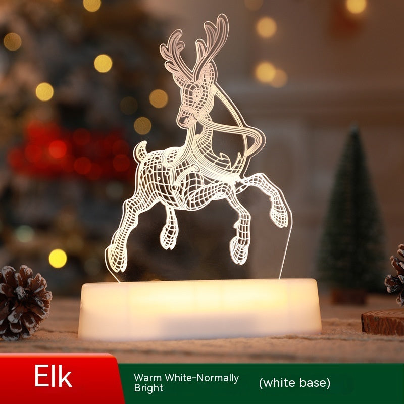 3D Christmas LED Night Light – Acrylic Holiday Lamp & Kids Gift