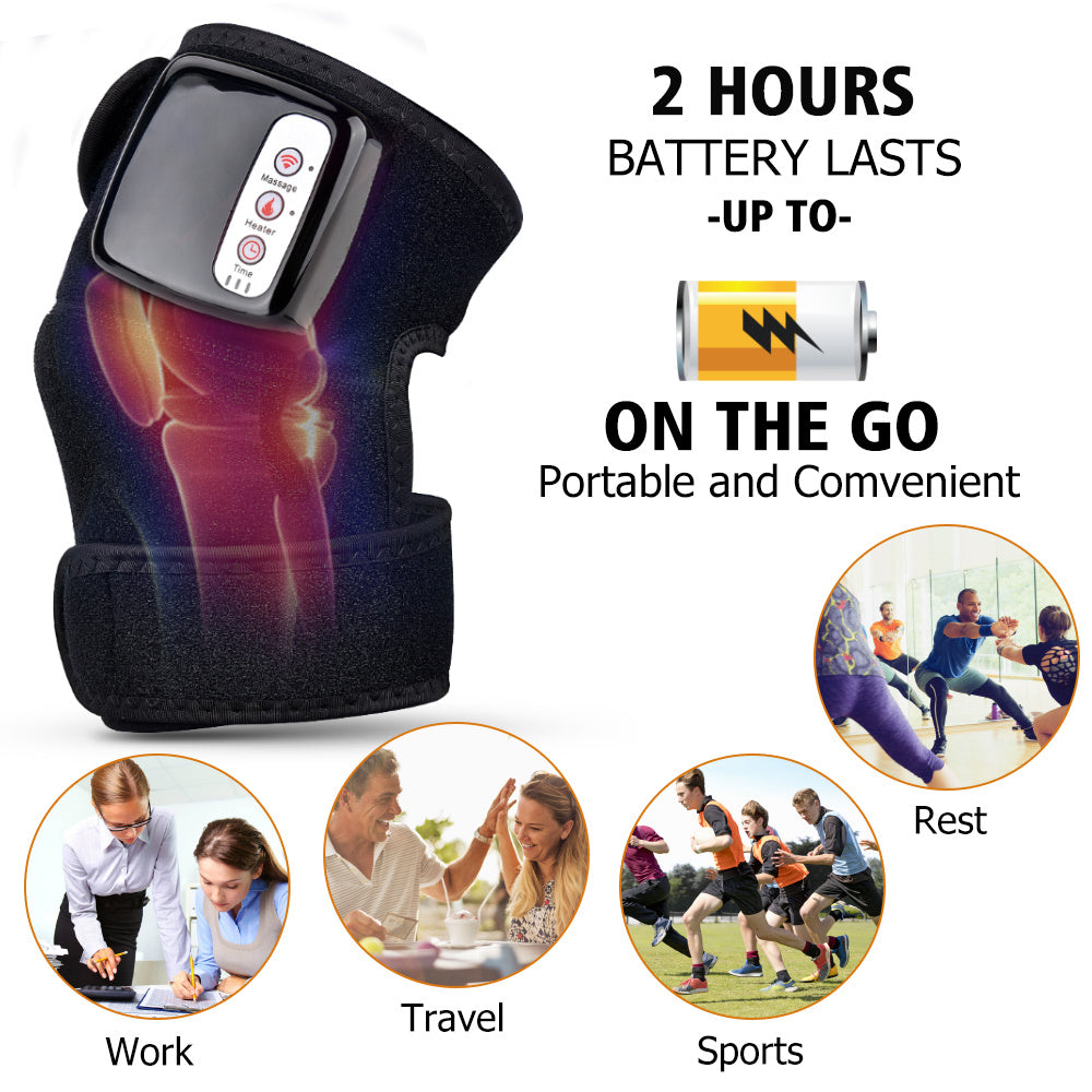 Electric Infrared Heating Knee & Elbow Massager – Vibration Therapy Pain Relief Wrap