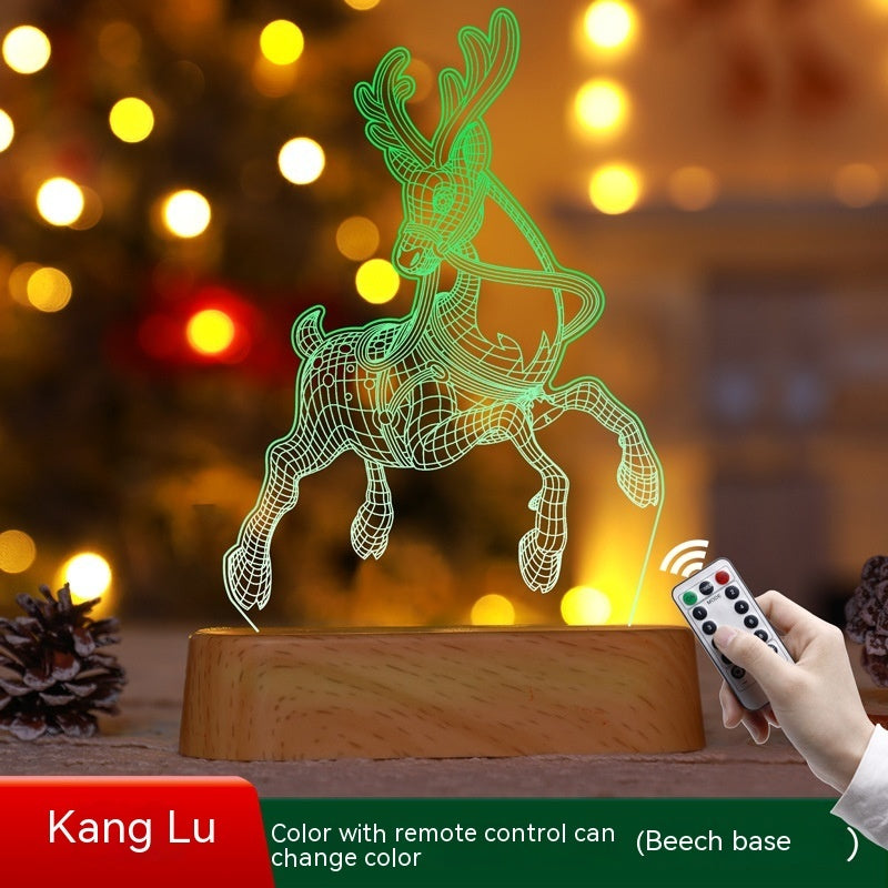 3D Christmas LED Night Light – Acrylic Holiday Lamp & Kids Gift