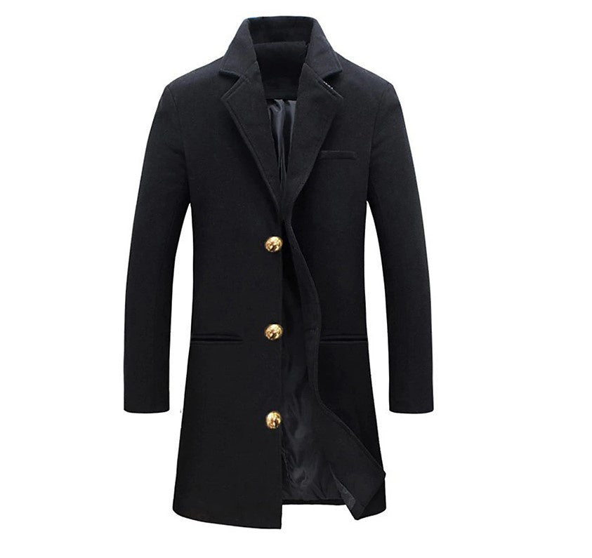 Men’s Winter Lapel Trench Coat
