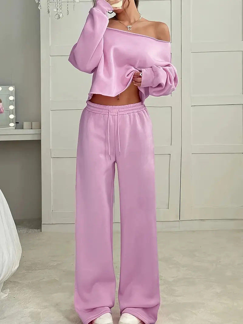 Autumn & Winter Two-Piece Sweater and Trousers Set