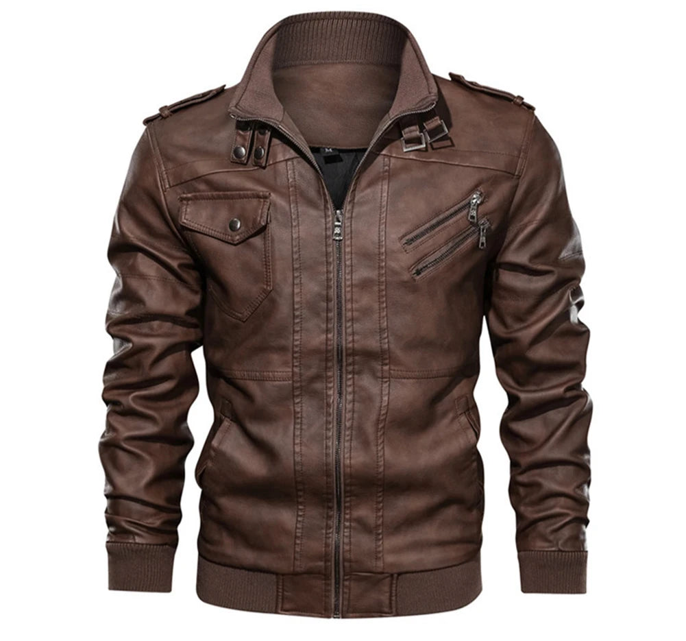 Men’s Classic Leather Jacket – Timeless Style & Durability