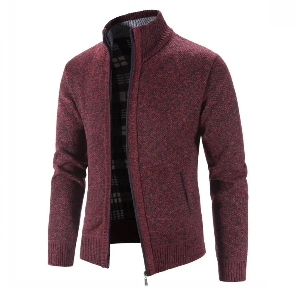 Men’s Knitted Fleece Zipper Cardigan