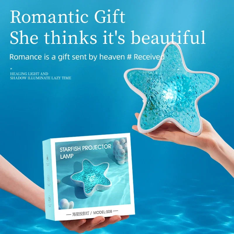 Starfish LED Night Light – Ocean Wave Projector Lamp
