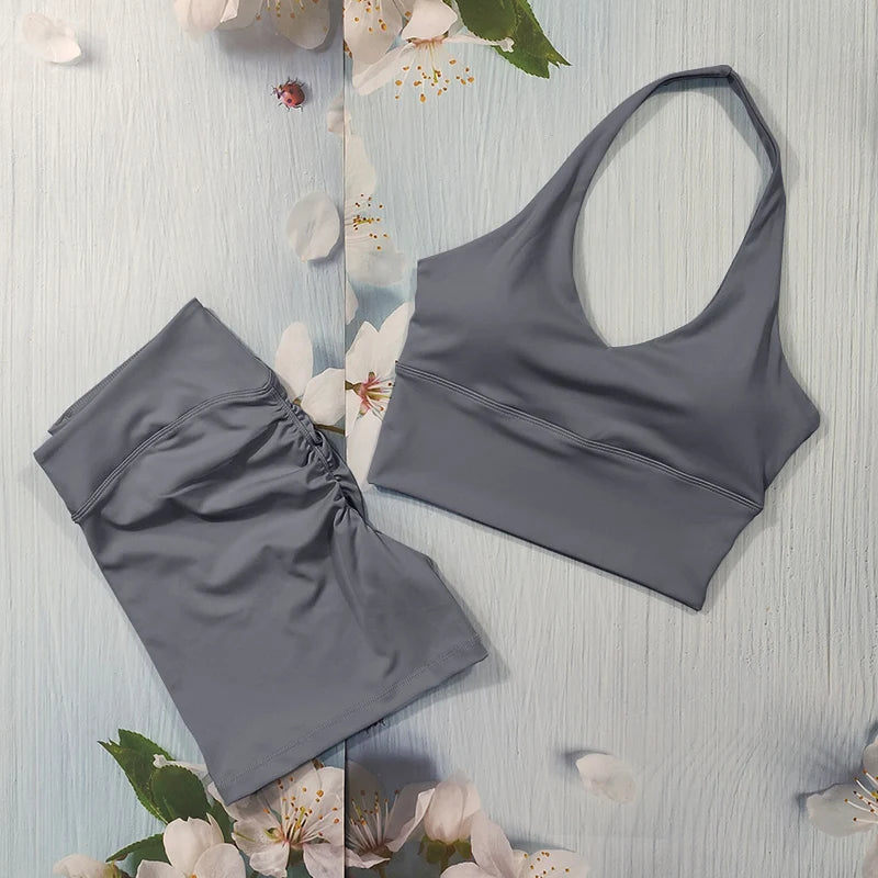 Scrunch Yoga Set – Sports Bra & Flared Leggings