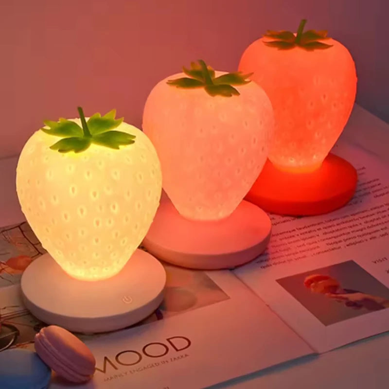 LED Strawberry Night Light