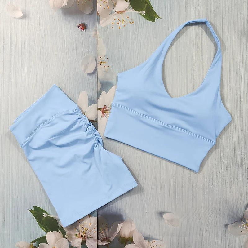 Scrunch Yoga Set – Sports Bra & Flared Leggings