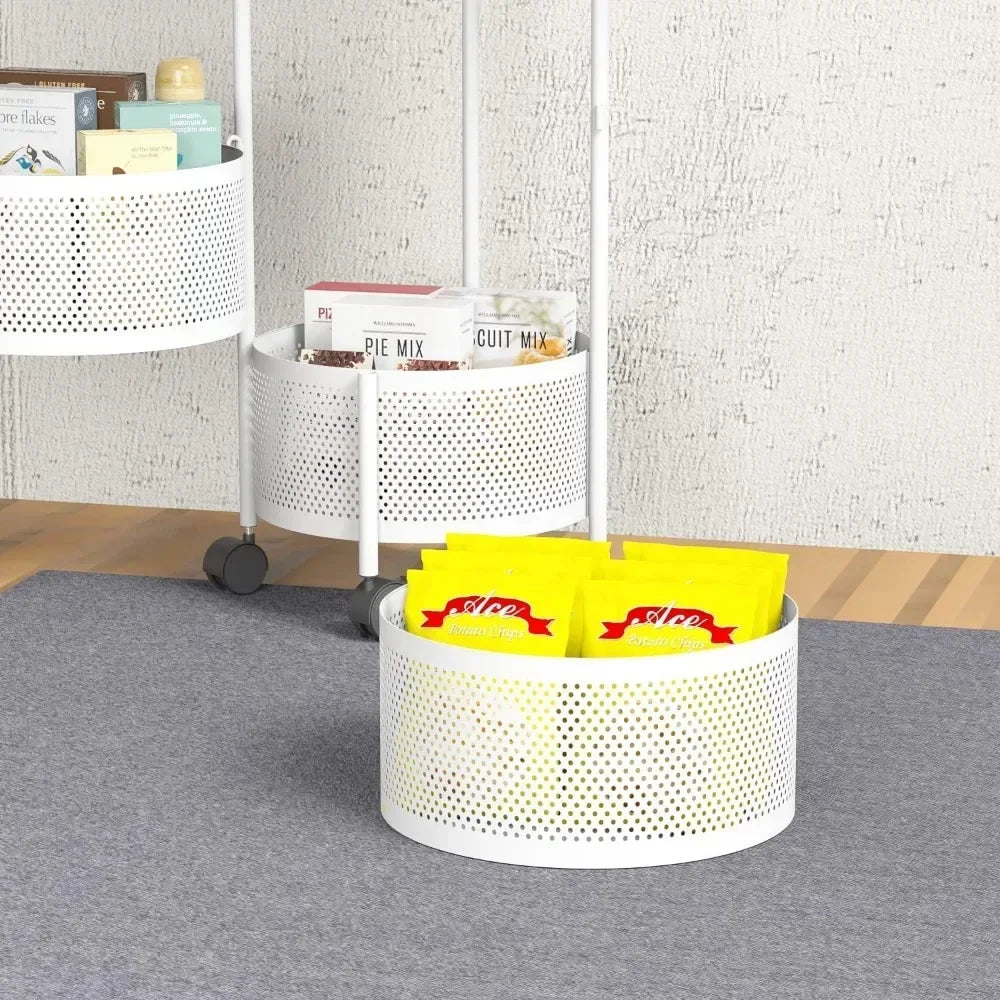 RotateLux 5-Tier Fruit Basket Cart