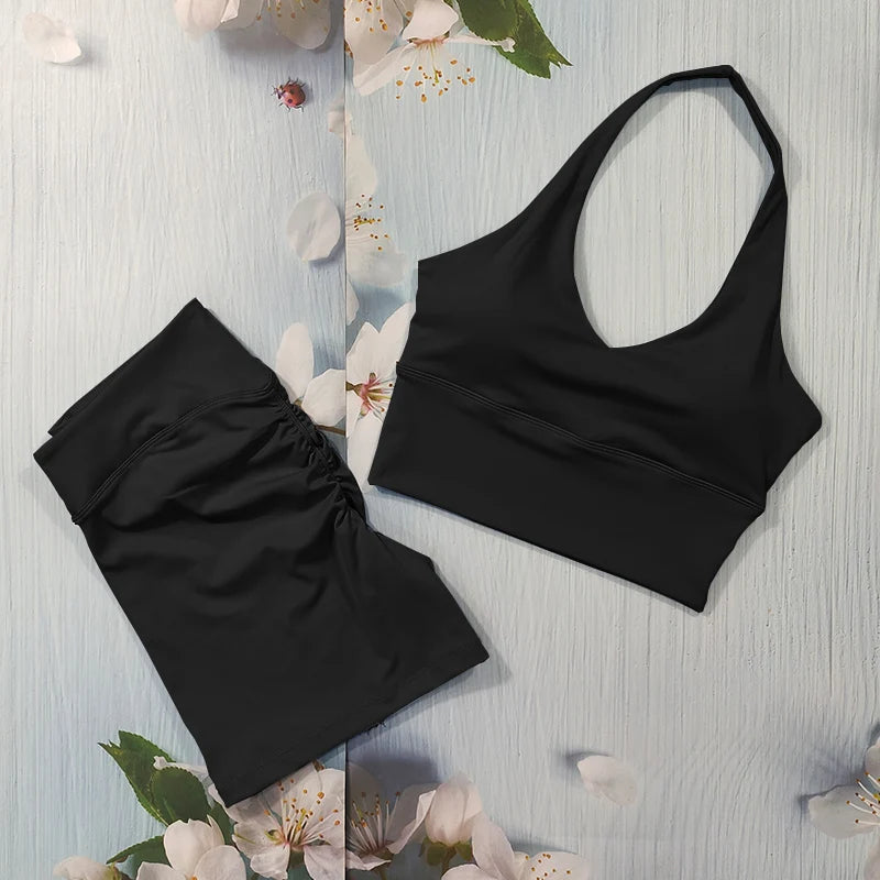 Scrunch Yoga Set – Sports Bra & Flared Leggings