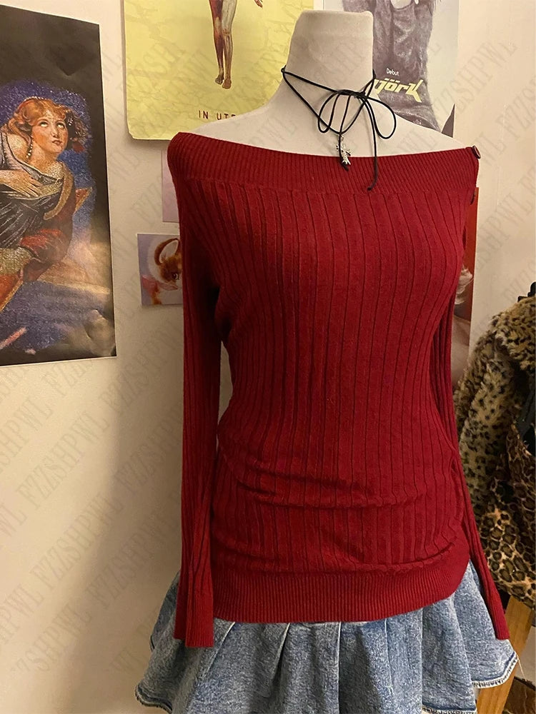 Y2K Retro Pullover Sweater