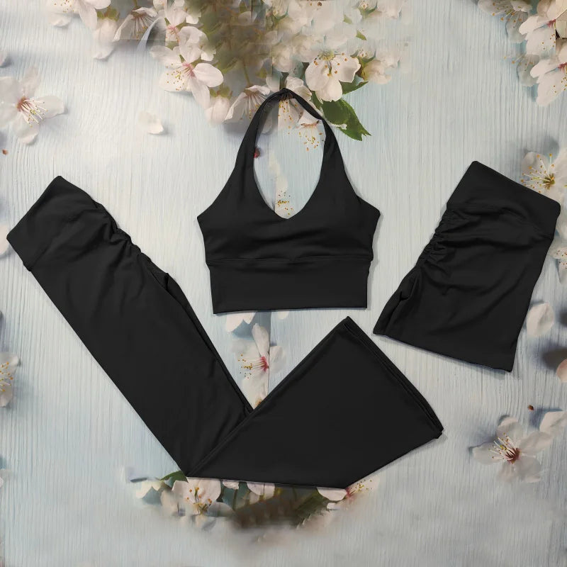 Scrunch Yoga Set – Sports Bra & Flared Leggings
