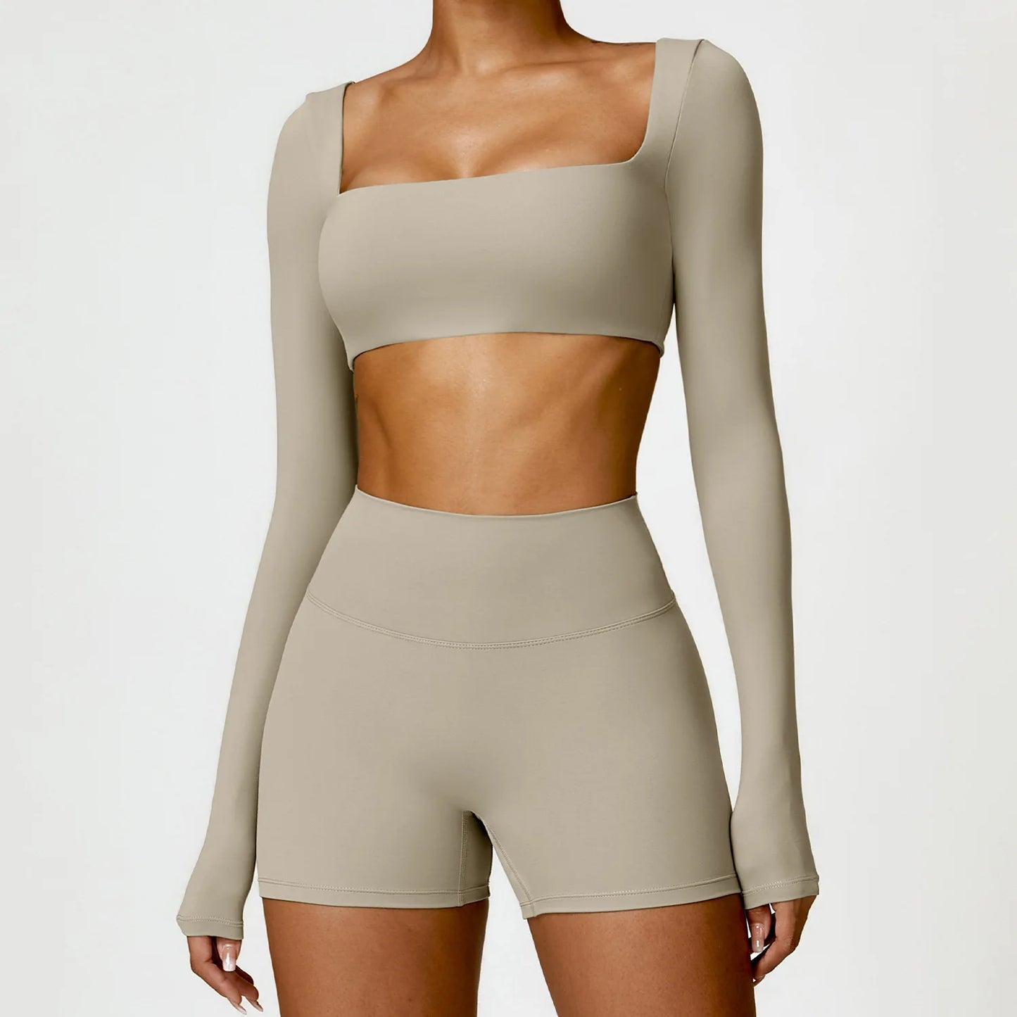2PCS Women’s Yoga Set – Quick-Dry Long Sleeve Sportswear