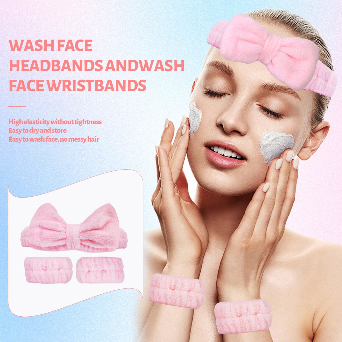 15PCS Pink Face Cleaning Set