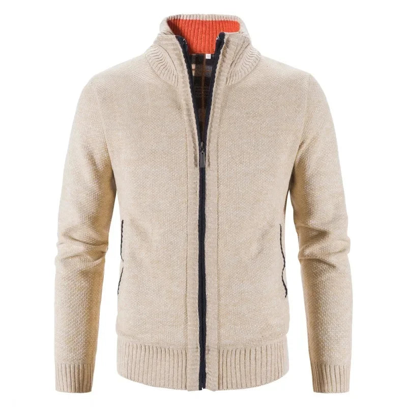 Men’s Knitted Fleece Zipper Cardigan