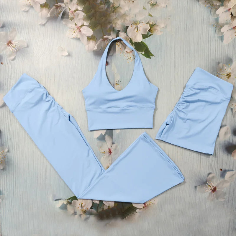 Scrunch Yoga Set – Sports Bra & Flared Leggings