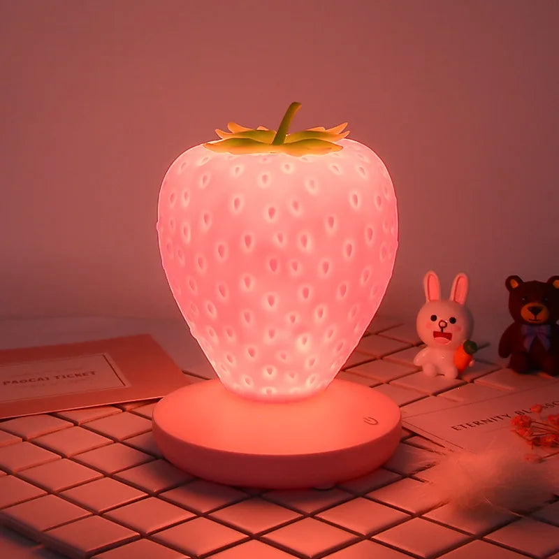 LED Strawberry Night Light