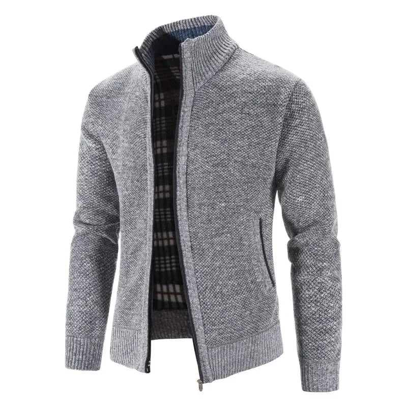 Men’s Knitted Fleece Zipper Cardigan