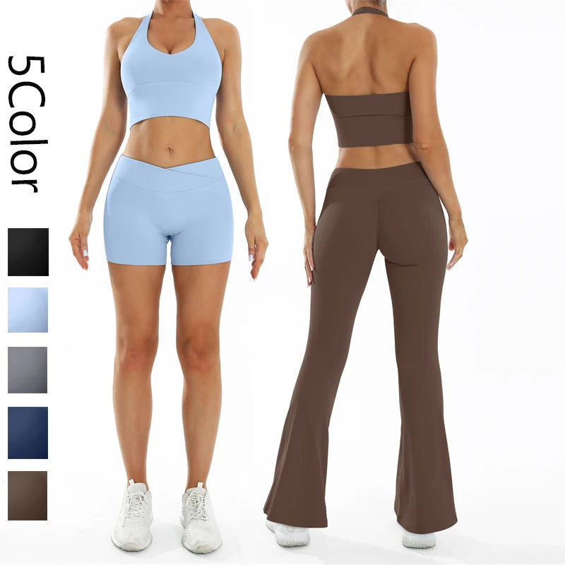Scrunch Yoga Set – Sports Bra & Flared Leggings