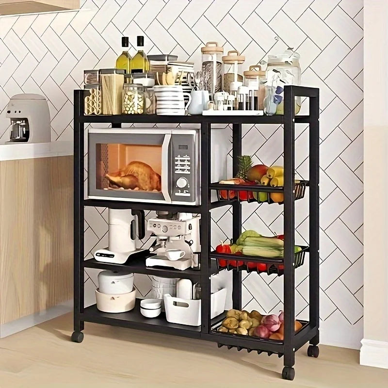 Heavy-Duty 4-Tier Metal Mesh Rack