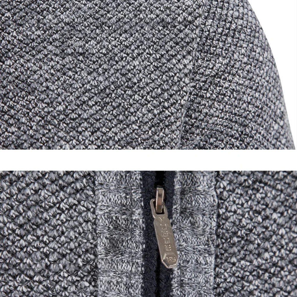Men’s Knitted Fleece Zipper Cardigan