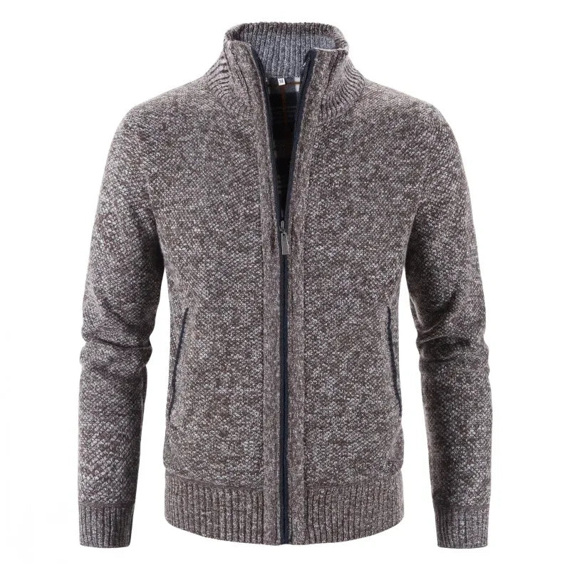 Men’s Knitted Fleece Zipper Cardigan