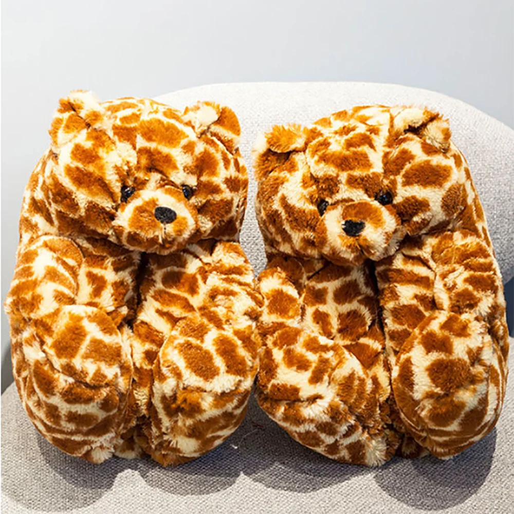 Highland Cow Plush Slippers