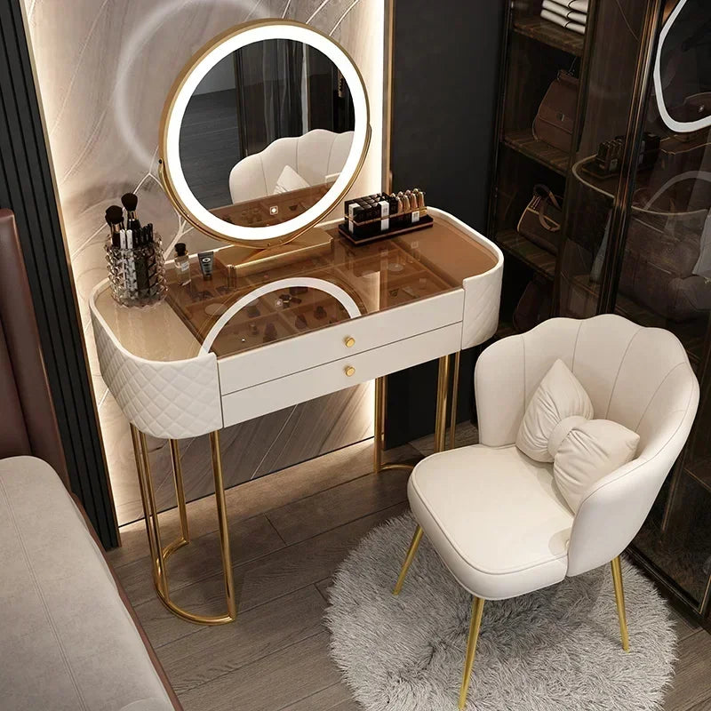 Luxury LED Makeup Dressing Table Mirror – White