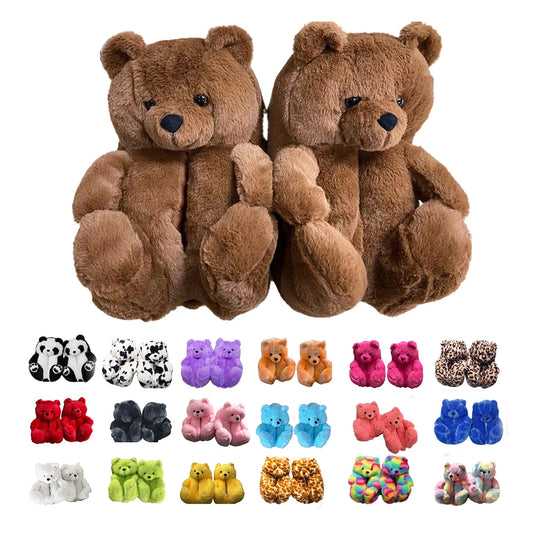 Highland Cow Plush Slippers