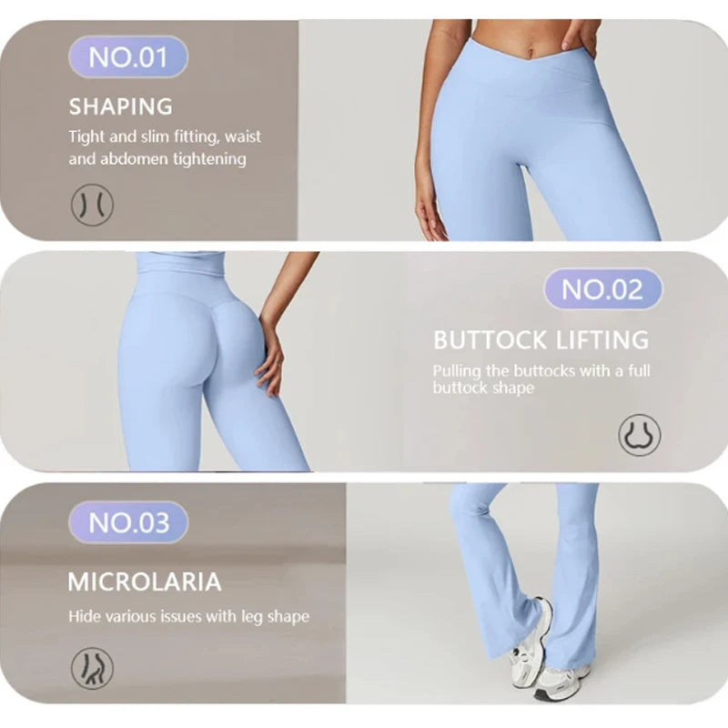 Scrunch Yoga Set – Sports Bra & Flared Leggings