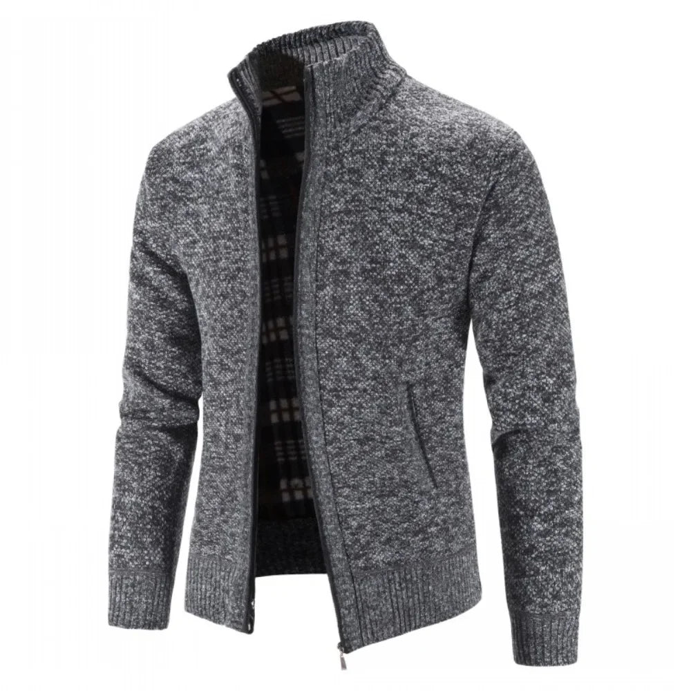 Men’s Knitted Fleece Zipper Cardigan