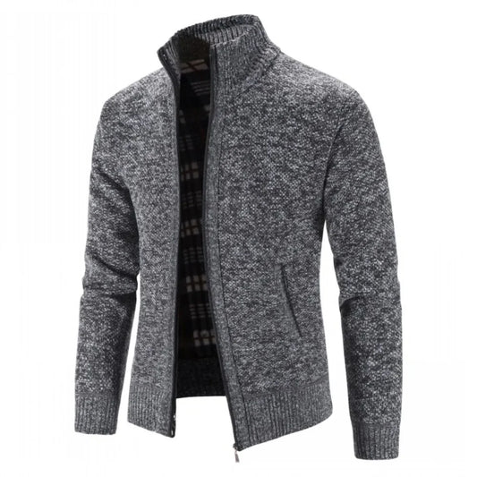 Men’s Knitted Fleece Zipper Cardigan