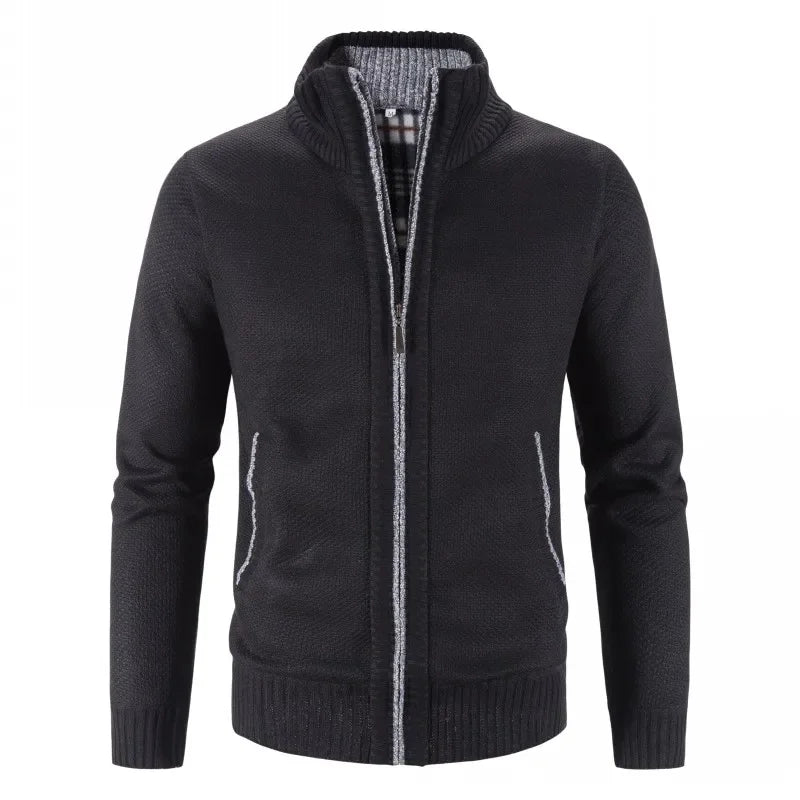 Men’s Knitted Fleece Zipper Cardigan