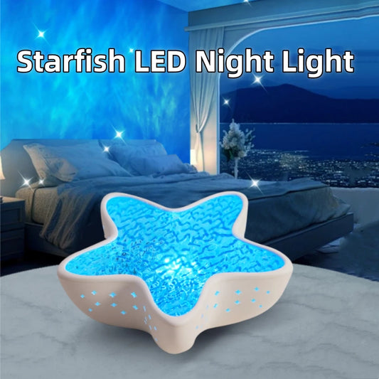 Starfish LED Night Light – Ocean Wave Projector Lamp