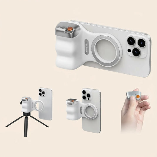 Magnetic Phone Camera Grip – Bluetooth Remote Selfie Handle