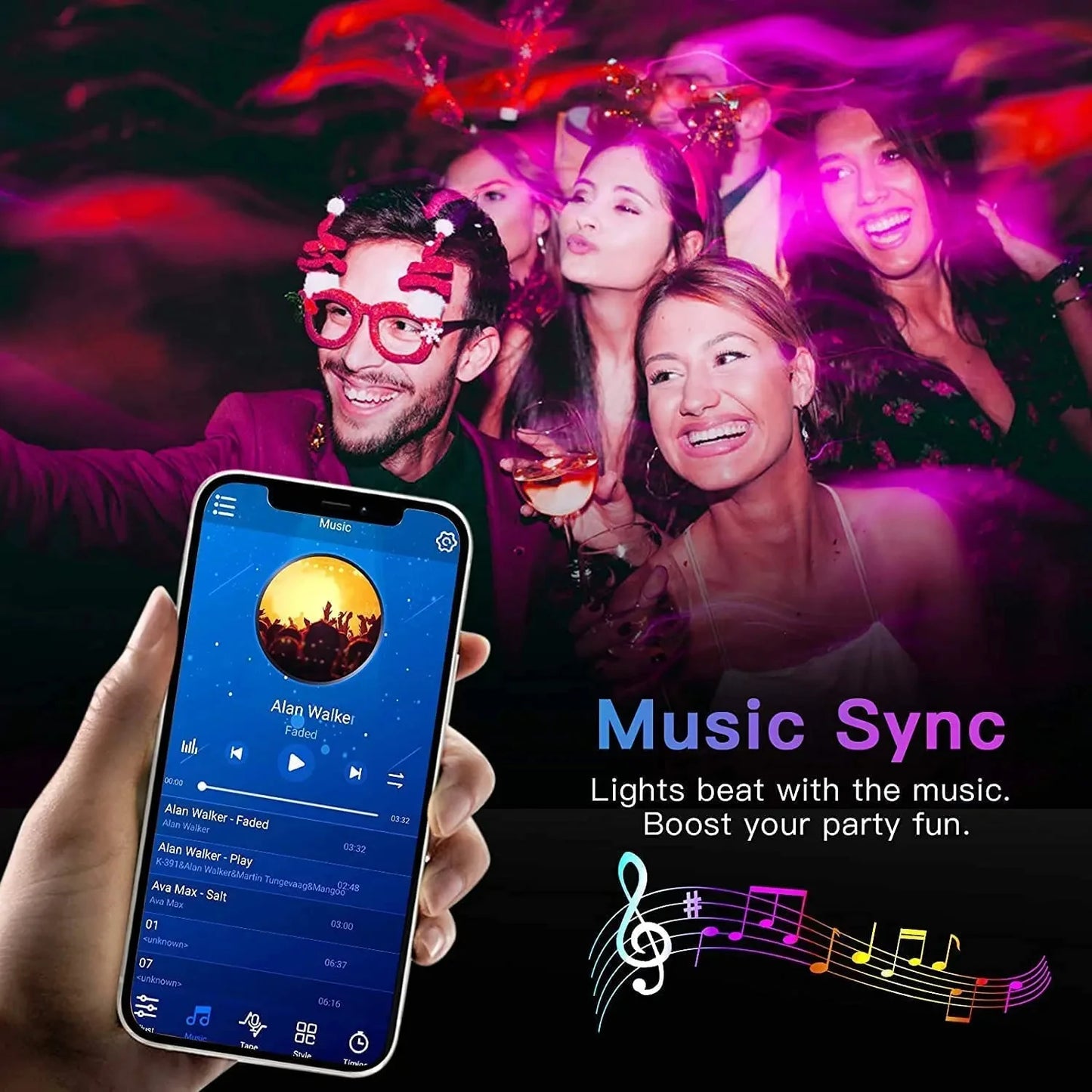 Bluetooth Smart LED Strip Lights – APP Controlled Flexible RGB Backlights