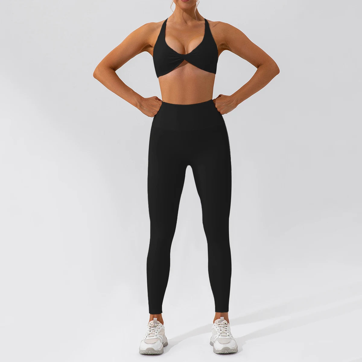 2PCS Women’s Yoga Set – Quick-Dry Long Sleeve Sportswear