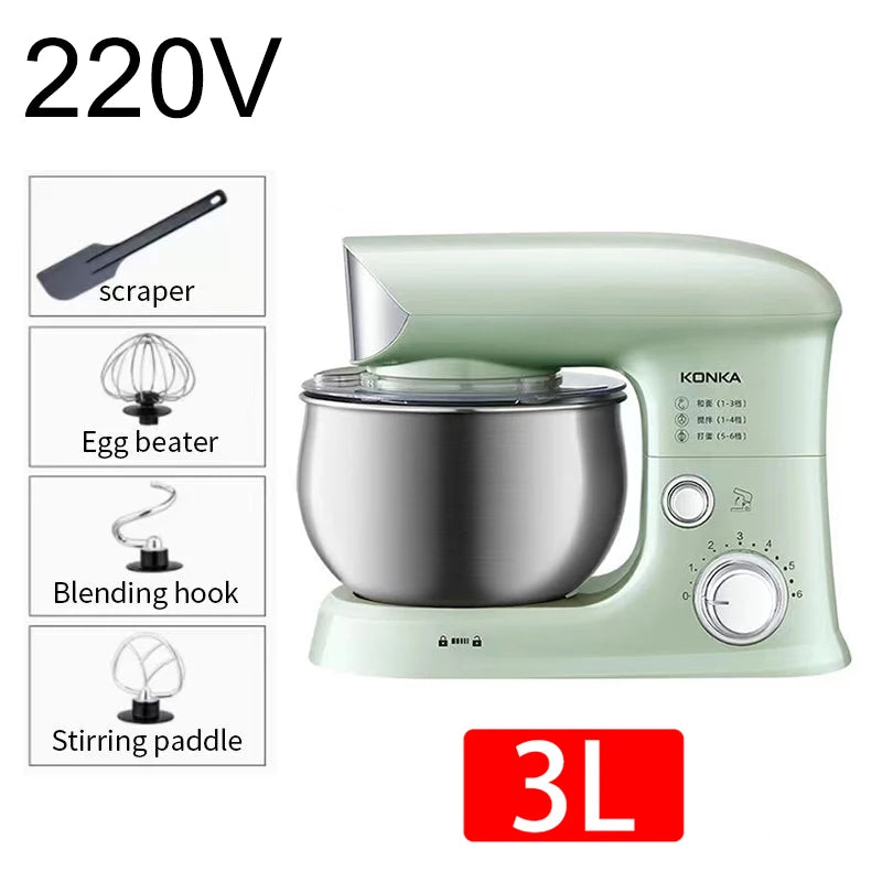 Multifunctional Chef Machine – Automatic Dough Kneader & Egg Beater (3L)