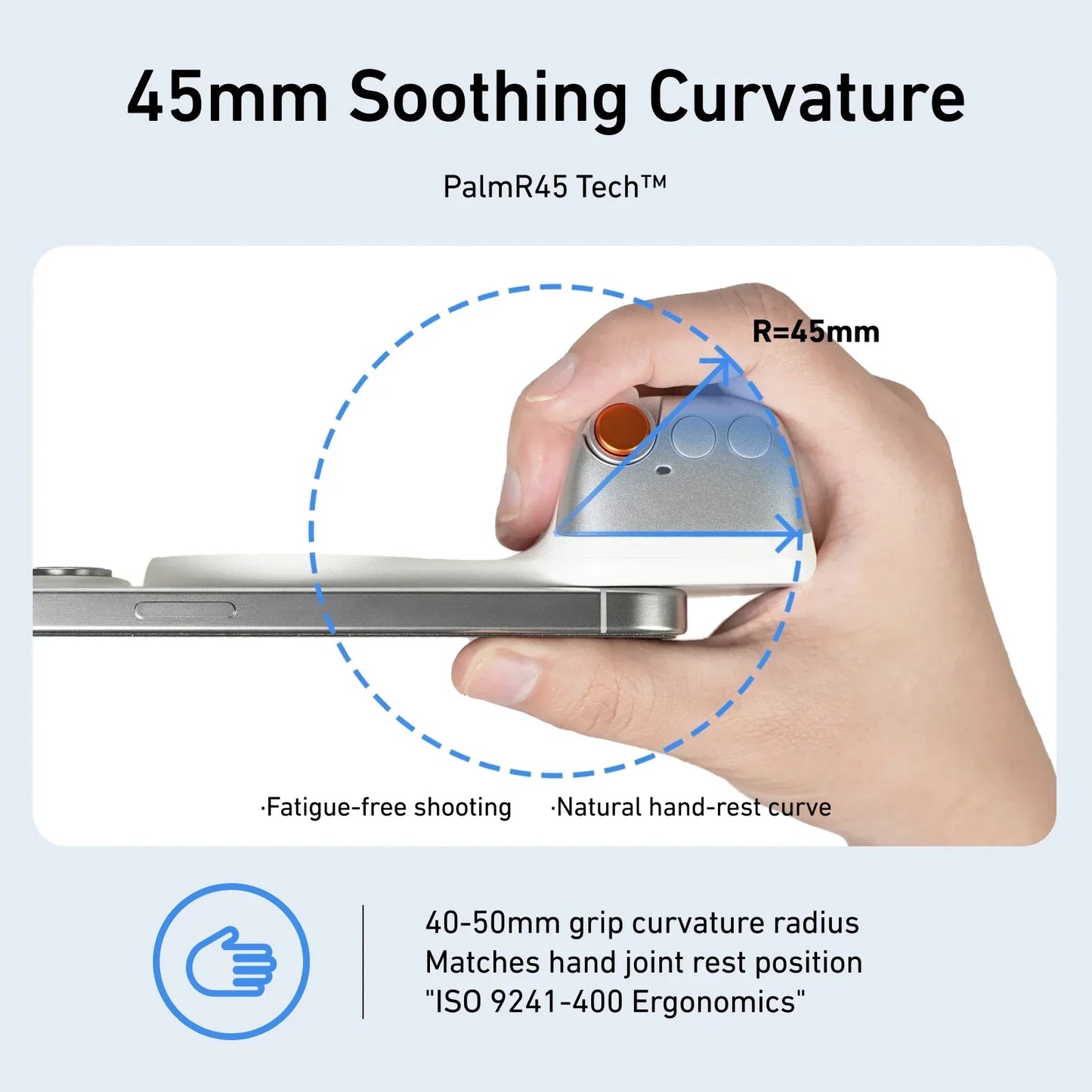 Magnetic Phone Camera Grip – Bluetooth Remote Selfie Handle