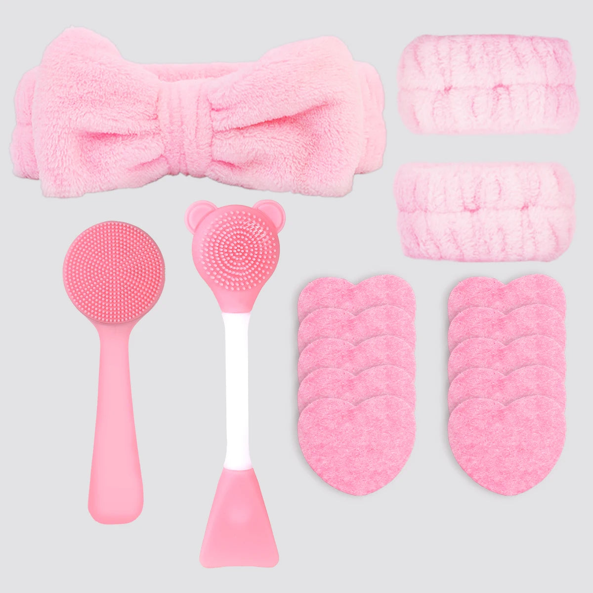 15PCS Pink Face Cleaning Set